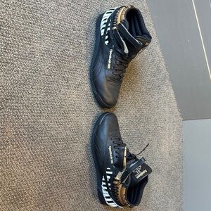 Reebok Black and White High-Top Sneakers